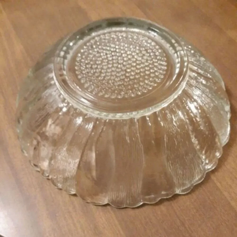 Anchor Hocking Clear Country Estate Sunflower Chip Bowl